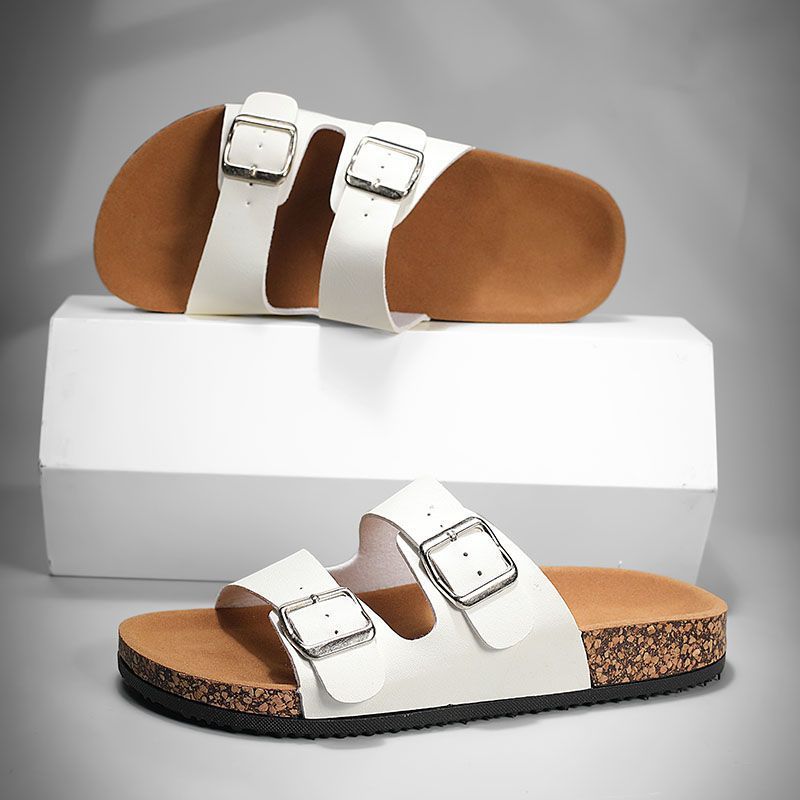 Casual Buckle Sandals Retro Open-Toe Design