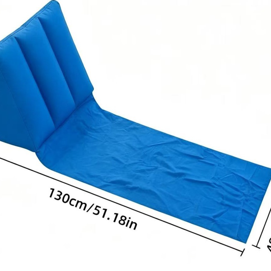 Foldable Inflatable Beach Mat with Pillow and Backrest