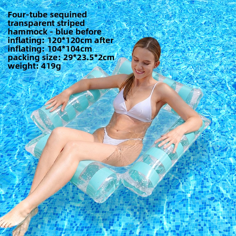 Inflatable Mesh Floating Raft Lounge Bed