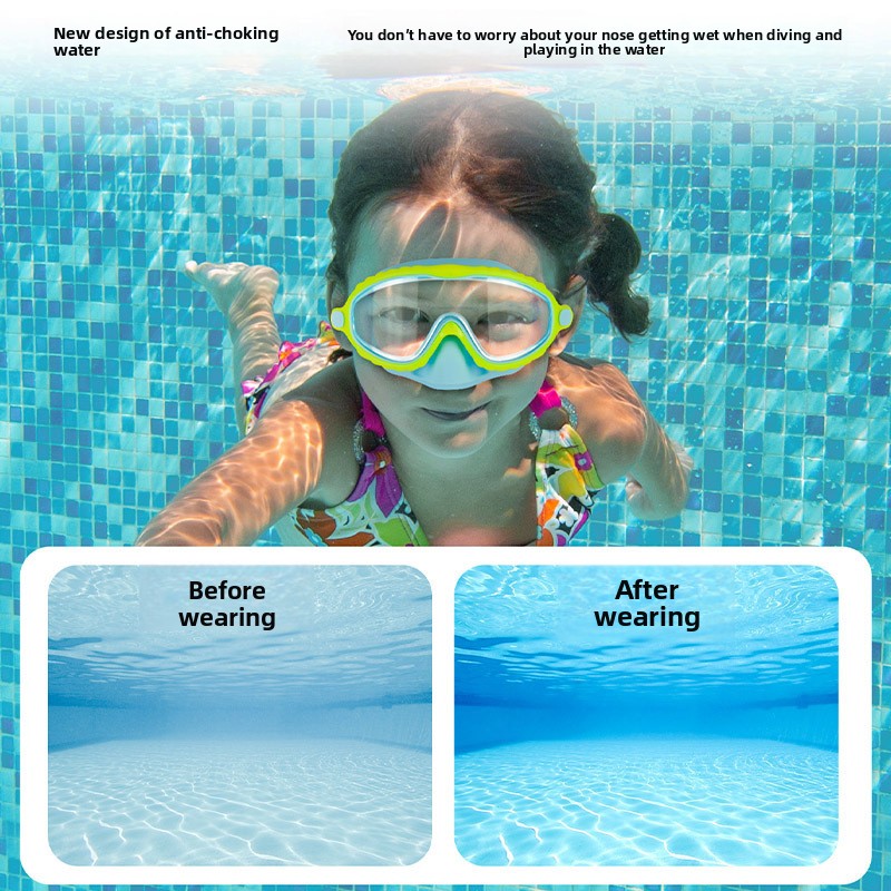 Children's anti-fog swimming goggles