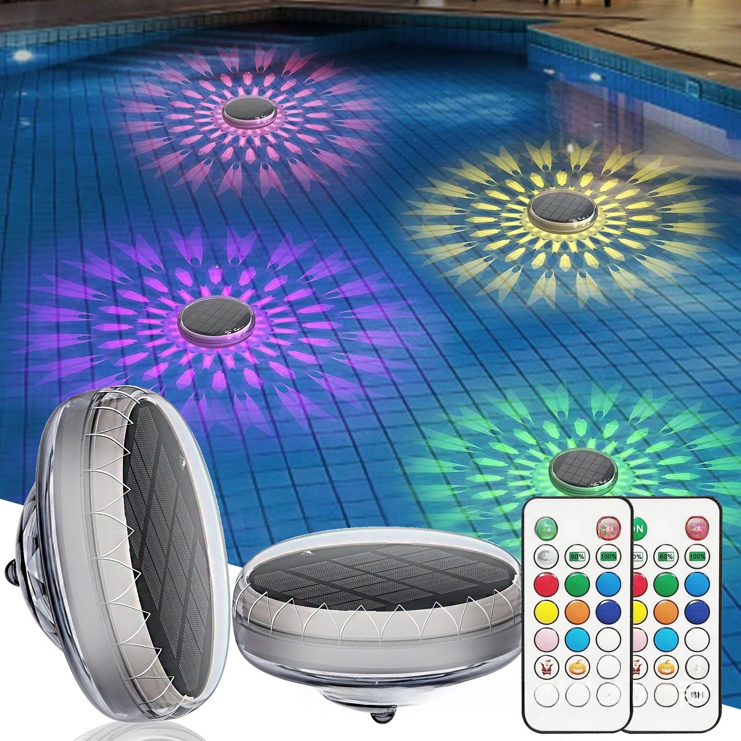 Solar Powered Colorful Floating Pool Light